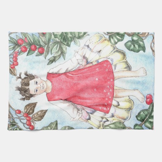 Linge De Cuisine Cute Winter Fairy Kitchen Towel (Horizontal)