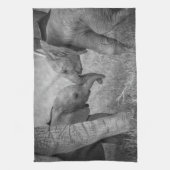 Linge De Cuisine Cutest Baby Animals | Baby Elephants Greeting (Vertical)