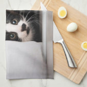 Linge De Cuisine Cutest Baby Animals | Black & White Kitten (Quart Plié)