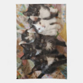 Linge De Cuisine Cutest Baby Animals | Black & White Kittens (Vertical)