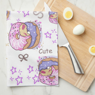 Linge De Cuisine Cuty and pretty sweet donuts Modern purple