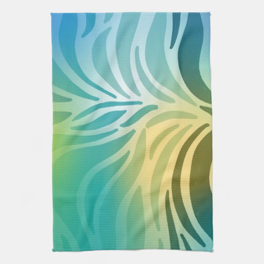 Linge De Cuisine Cyan Pattern (Vertical)