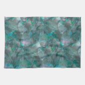 Linge De Cuisine Cyan verdâtre tacheté sur plâtre mural inachevé (Horizontal)