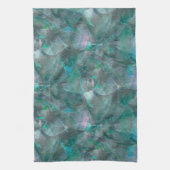 Linge De Cuisine Cyan verdâtre tacheté sur plâtre mural inachevé (Vertical)