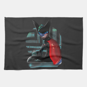 Linge De Cuisine Cyberpunk Ninja Chat noir