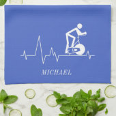 Linge De Cuisine Cycle de rotation interne Heartbeat personnalisé (Plié)