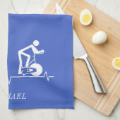 Linge De Cuisine Cycle de rotation interne Heartbeat personnalisé (Quart Plié)