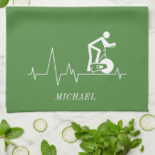 Linge De Cuisine Cycle de rotation interne Heartbeat Vert personnal (Plié)