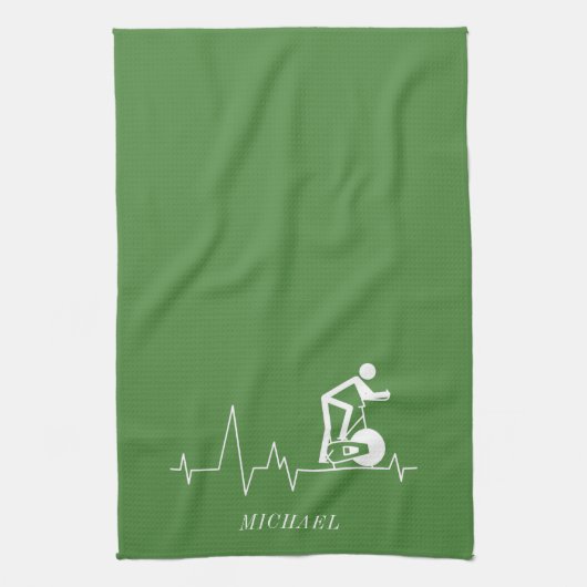 Linge De Cuisine Cycle de rotation interne Heartbeat Vert personnal (Vertical)