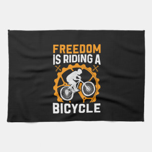 Linge De Cuisine Cyclisme Art Liberté Est À Vélo