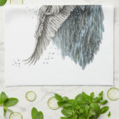 Linge De Cuisine Cygne blanc sur l'eau (Plié)