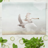 Linge De Cuisine Cygnes de vol (Plié)