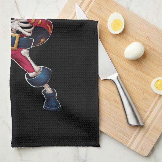 Linge De Cuisine Dabbing Skeleton Pirate Halloween Jolly roger pour (Quart Plié)