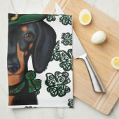 LINGE DE CUISINE DACHSHUND       (Quart Plié)