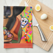 LINGE DE CUISINE DACHSHUND     (Quart Plié)