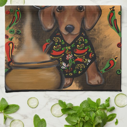 Linge De Cuisine Dachshund (Plié)