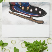 LINGE DE CUISINE DACHSHUND  (Plié)