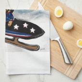 LINGE DE CUISINE DACHSHUND  (Quart Plié)