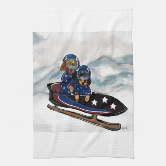 LINGE DE CUISINE DACHSHUND  (Vertical)