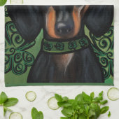 LINGE DE CUISINE DACHSHUND           (Plié)