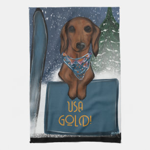 LINGE DE CUISINE DACHSHUND 