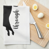 Linge De Cuisine Dachshund à travers la neige Fêtes de Noël (Quart Plié)