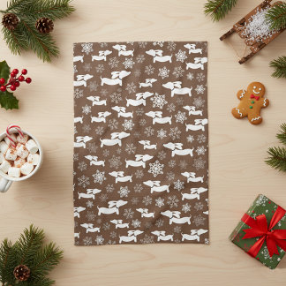 Linge De Cuisine Dachshund Christmas Chef Cadeau Brown