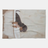 Linge De Cuisine Dachshund dans le bain (Horizontal)