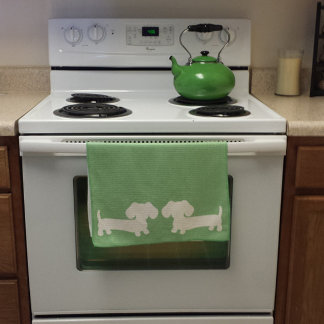 Linge De Cuisine Dachshund Green Dish Towne Wiener Chien Moms & Pad