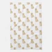 Linge De Cuisine Dachshund (Long Haired, Crème Fawn Tan) (Vertical)