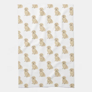Linge De Cuisine Dachshund (Long Haired, Crème Fawn Tan)
