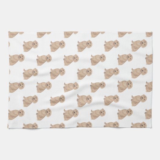 Linge De Cuisine Dachshund (Long Haired, Rouge) (Horizontal)