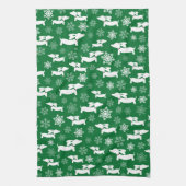 Linge De Cuisine Dachshund Noël Chef Cadeau Vert (Vertical)