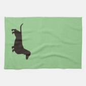 Linge De Cuisine Dachshund Silhouette Wiener Dog Weenie Dog (Horizontal)
