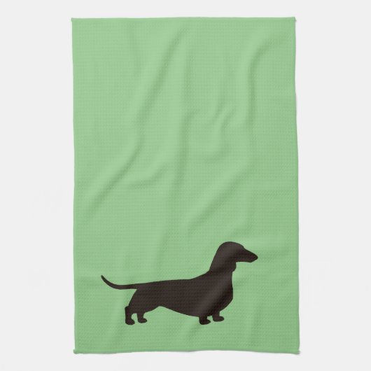 Linge De Cuisine Dachshund Silhouette Wiener Dog Weenie Dog (Vertical)