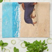 Linge De Cuisine Dachshunds au Beach Towel (Plié)
