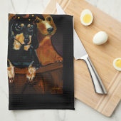 Linge De Cuisine Dachshunds d'Halloween (Quart Plié)