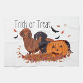 Linge De Cuisine Dachshunds Halloween (Horizontal)
