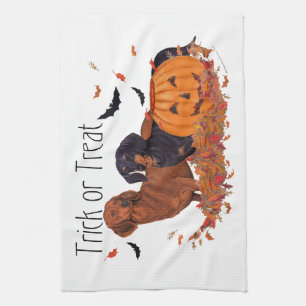 Linge De Cuisine Dachshunds Halloween