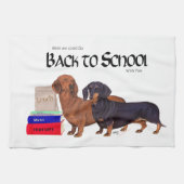 Linge De Cuisine Dachshunds rentrée des classes (Horizontal)