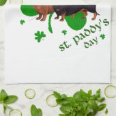 Linge De Cuisine Dachshunds St Patrick's Day (Plié)
