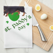 Linge De Cuisine Dachshunds St Patrick's Day (Quart Plié)