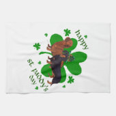 Linge De Cuisine Dachshunds St Patrick's Day (Horizontal)