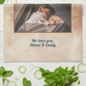 Linge De Cuisine Daddy Hero Aquarelle Père Keepsar Photo de famille (Plié)