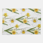 Linge De Cuisine Daffodil Spring Floral in Soft Yellow and Green 2 (Horizontal)