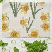 Linge De Cuisine Daffodil Spring Floral in Soft Yellow and Green 5 (Plié)