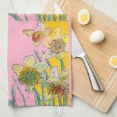 Linge De Cuisine Daffodilatation Florale Ressort Aquarelle Tea rose (Quart Plié)