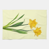 Linge De Cuisine Daffodils de printemps jaunes - Modèle de jonquill (Horizontal)