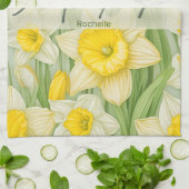 Linge De Cuisine Daffodique de fleur de naissance de mars (Plié)