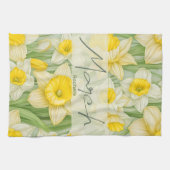 Linge De Cuisine Daffodique de fleur de naissance de mars (Horizontal)